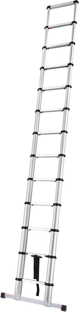 FORTIS Teleskopleiter 13 Sprossen Leiterlänge (eingefahren) 0,91m Arbeitshöhe 3,81m