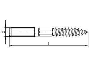 Stockschrauben ART 88149 Stockschrauben A 2 Typ 23E M 10 x 100 A 2 S normal