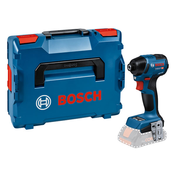 Bosch GDR 18V-220 Schlagschrauber mit Tragetasche. Produktbild Lieferumfang