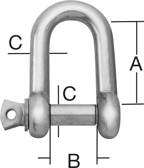Schäkel gerade Edelstahl 5,0 mm Vormann Schäkel gerade Edelstahl 5,0 mm Vormann