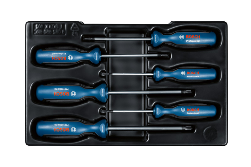Bosch Schraubendreher-Set 6-tlg. TX mit ergonomischen Griffen. Produktbild