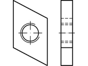 Hammerkopf-Gew.platten ART 88952 Hammerkopf Gewindeplatte Typ 38/17, M 10 , gal Zn gal Zn S normal