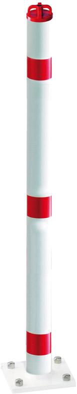 Sperrpfosten Alu mit Bodenhalterung Sperrpfosten Alu mit Bodenhalterung