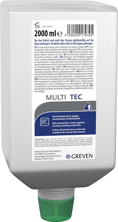 Hautschutzcreme Greven Multi-tec,2000ml Variofl. Hautschutzcreme Greven Multi-tec,2000ml Variofl.