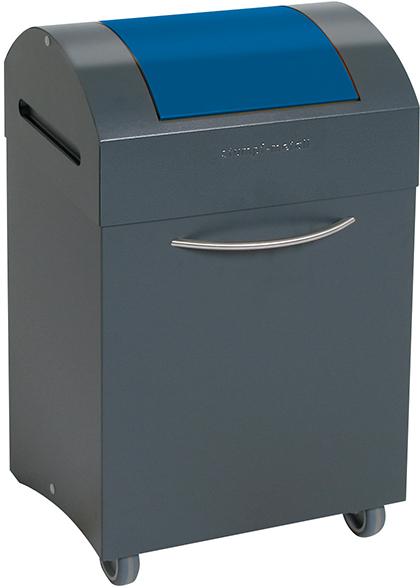 Wertstoffbeh. 45 l grau/blau, 685x380x320mm Wertstoffbeh. 45 l grau/blau, 685x380x320mm