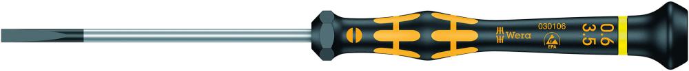 Elektronik- Schraubendreher ESD Schlitz 3,5x0,6x80mm Wera Elektronik- Schraubendreher ESD Schlitz 3,5x0,6x80mm Wera