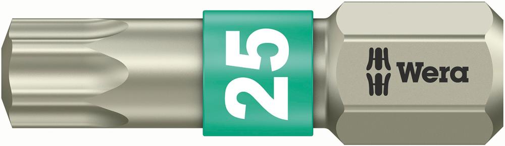 Bit rostfrei 1/4" DIN 3126 C6,3 T25x25mm Wera Bit rostfrei 1/4" DIN 3126 C6,3 T25x25mm Wera