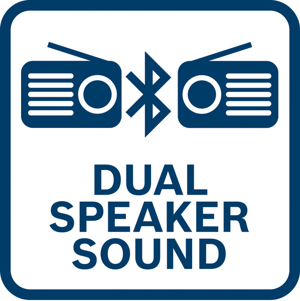 Dual-Lautsprecher-Sound Logo/Symbolbild