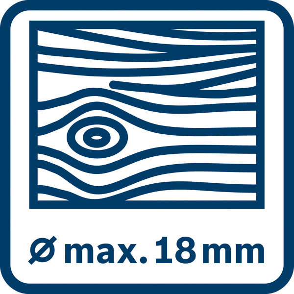 Holzbohrung 18mm Logo/Symbolbild