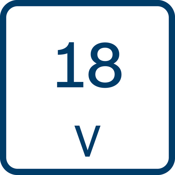 18 Volt Logo/Symbolbild