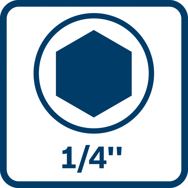 1/4 Zoll Bitaufnahme Logo/Symbolbild