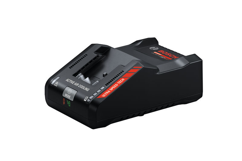 Bosch EXAL18V-160 Ladegerät mit ultraschneller Aufladung. Produktbild dynamisch