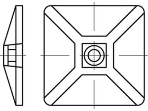 Befestigungss.,natur ART 82550 PA 6.6 B = max. 5,4 Bef.-Sockel, natur,SK MB4CA(S) S normal