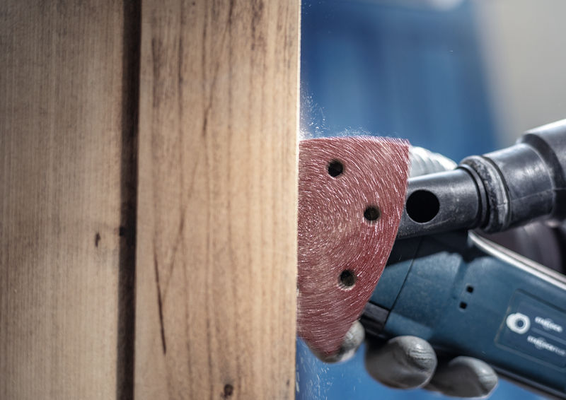 Bosch Delta-Schleifteller für präzises Holzschleifen. Detailbild