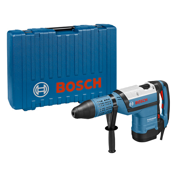 Bosch Bohrhammer GBH 12-52 DV mit Tragekoffer. Produktbild Lieferumfang