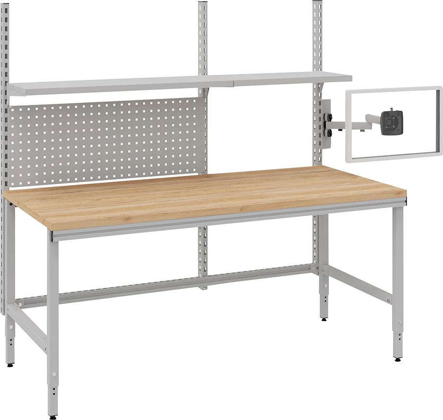 Systemtisch Multi4easy B1685xT800xH720-1020 mm Tischplatte Multiplex manuell verstellbar Systemtisch Multi4easy B1685xT800xH720-1020 mm Tischplatte Multiplex manuell verstellbar