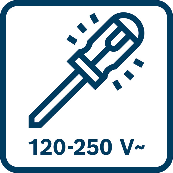 Erfassungsbereich des Spannungsprüfers Logo/Symbolbild