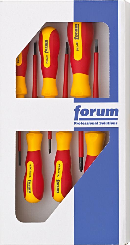 Schraubendreher-Satz VDE 6tlg. Schlitz/PH FORUM Schraubendreher-Satz VDE 6tlg. Schlitz/PH FORUM
