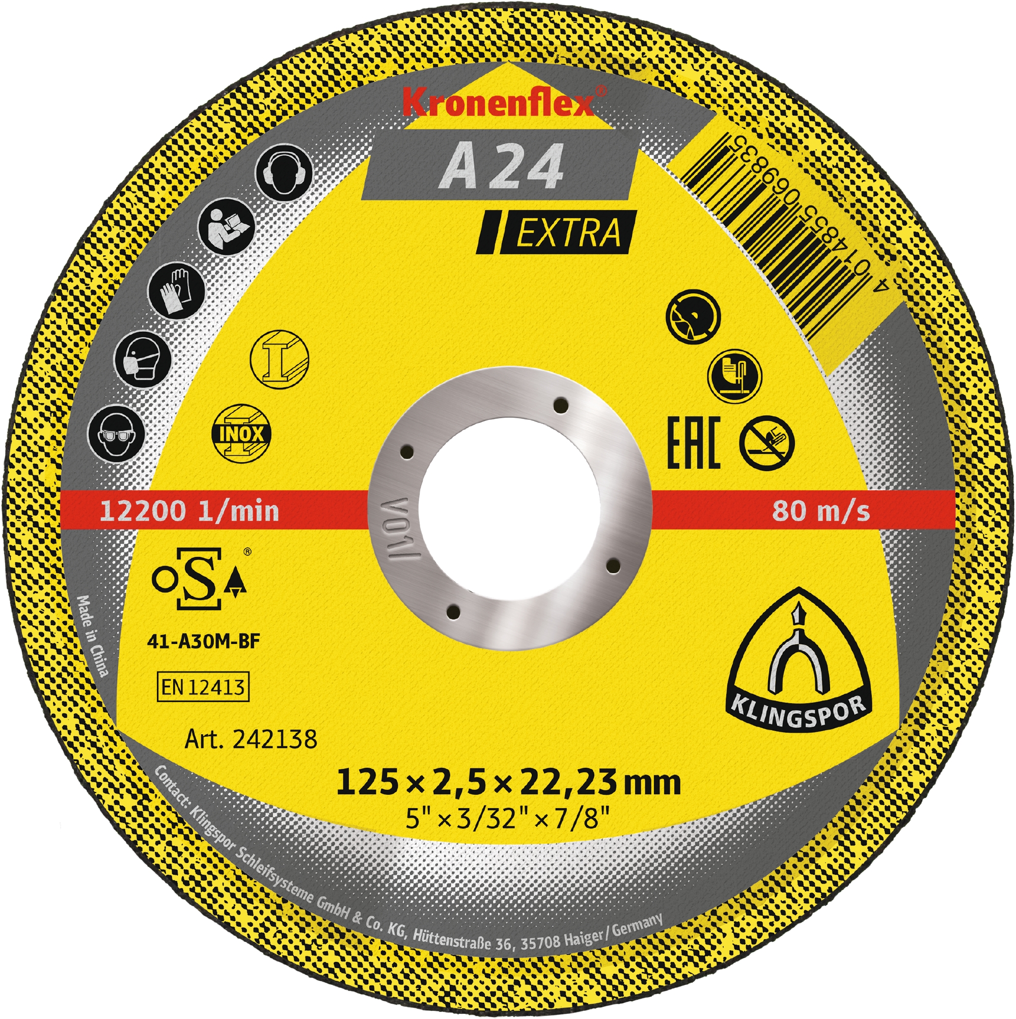 Produkt A 24 EX Trennscheiben, 125 x 2,5 x 22,23 mm gerade