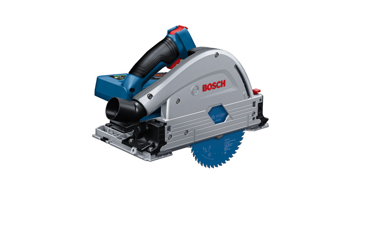 Akku-Tauchkreissäge GKT 18V-52 von Bosch für präzise Schnitte. Produktbild dynamisch