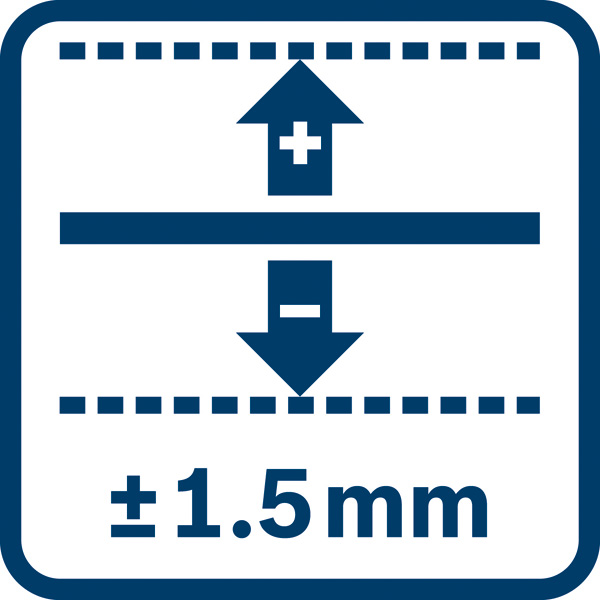 Genauigkeit ±1,5 mm Logo/Symbolbild