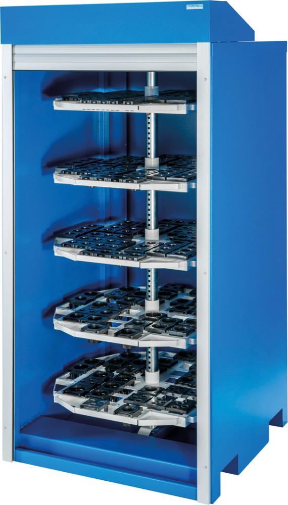 CNC-Schrank-Rotarex B1055xT1035xH2130 mm RAL 5012 mit Rolladen elektrisch CNC-Schrank-Rotarex B1055xT1035xH2130 mm RAL 5012 mit Rolladen elektrisch
