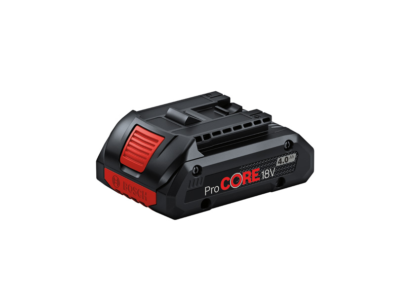 Bosch ProCORE 18 V 4,0 Ah Akkupack. Produktbild dynamisch