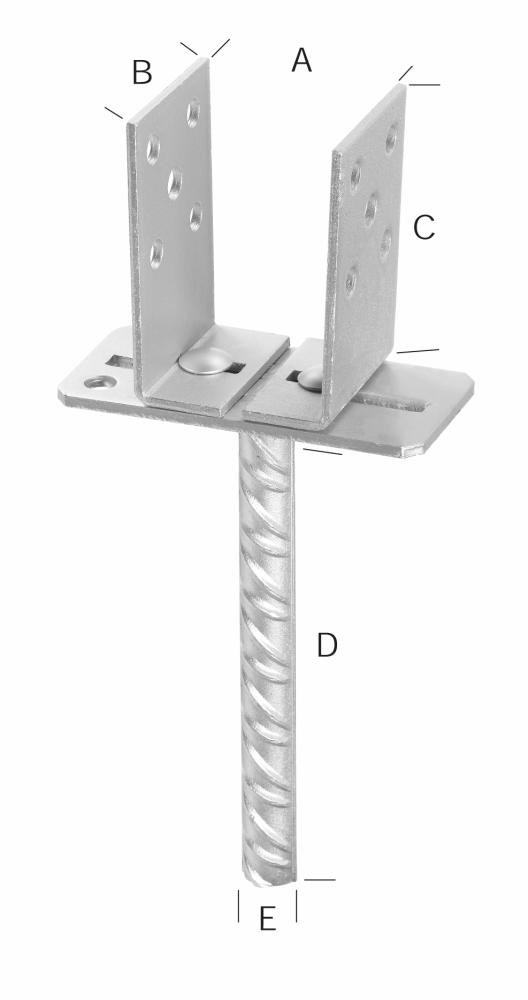 Pfostenträger verstellbartzn 71-131 Germany hadra Pfostenträger verstellbartzn 71-131 Germany hadra