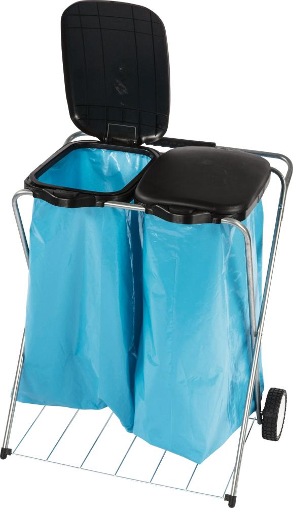 Abfallsamml. 2x120 l Fahr.m.Deckel schw. Abfallsamml. 2x120 l Fahr.m.Deckel schw.