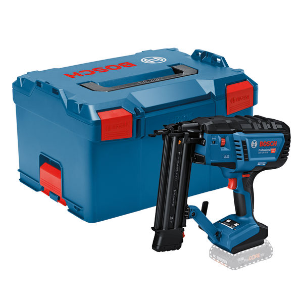 Akku-Nagler GNH 18V-50 von Bosch mit Tragetasche. Produktbild Lieferumfang
