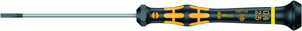 Elektronik- Schraubendreher ESD Schlitz 2,5x0,4x80mm Wera Elektronik- Schraubendreher ESD Schlitz 2,5x0,4x80mm Wera