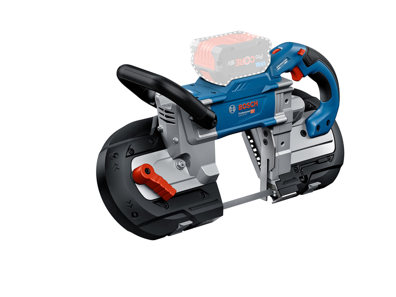 Akku-Bandsäge GCB 18V-127 von Bosch zum Metallschneiden. Produktbild dynamisch