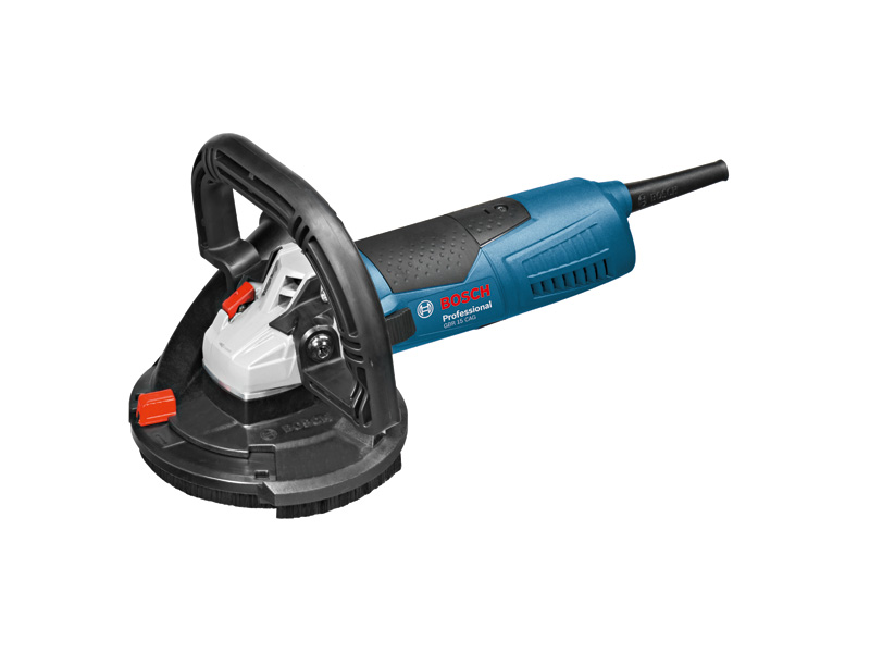 Betonschleifer GBR 15 CAG von Bosch mit 125 mm Scheibe. Produktbild dynamisch