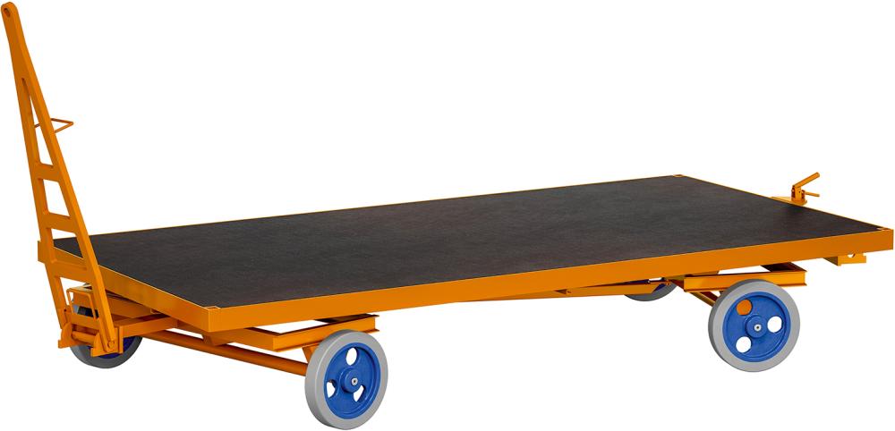 ROLLCART Schwerl.-Indust-rieanhänger 2-Achs-Drehs-chemel. 2000kg 3000x1500-mm VG-Bereif. 360x60mm