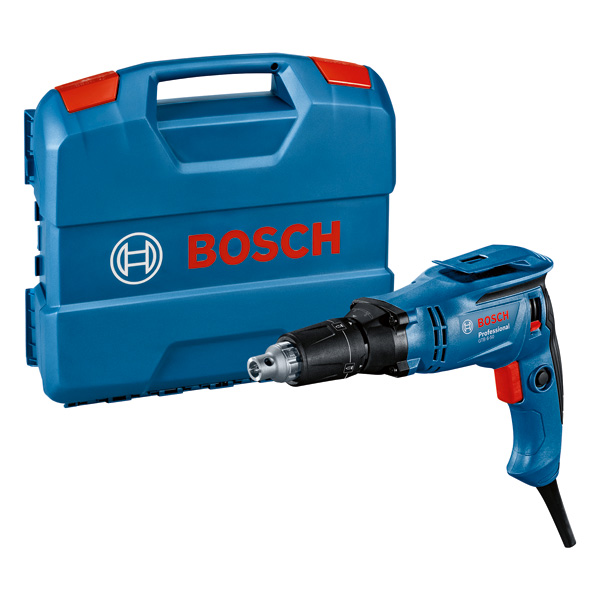 Bosch GTB 6-50 Trockenbauschrauber mit Koffer. Produktbild Lieferumfang