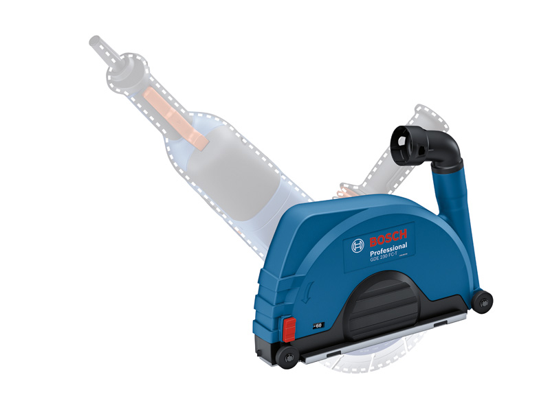 Bosch GDE 230 FC-T Staubabsaugschutz für Winkelschleifer. Produktbild dynamisch