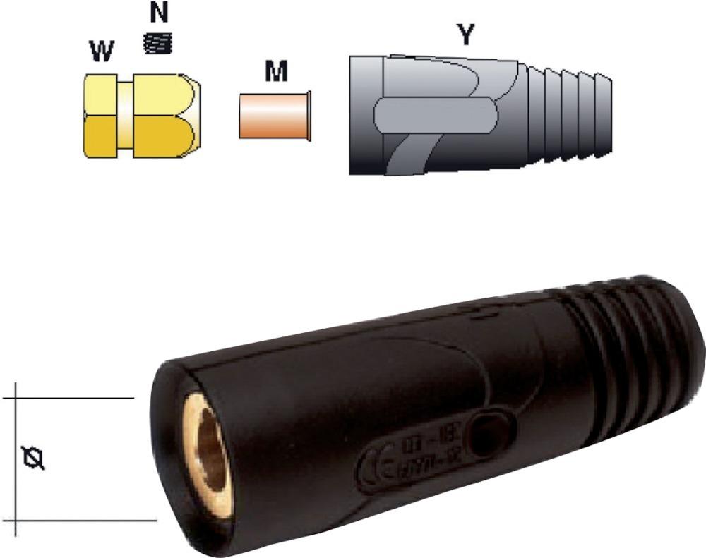 Schweißkabelbuchse 200 A (10-25 qmm) Schweißkabelbuchse 200 A (10-25 qmm)