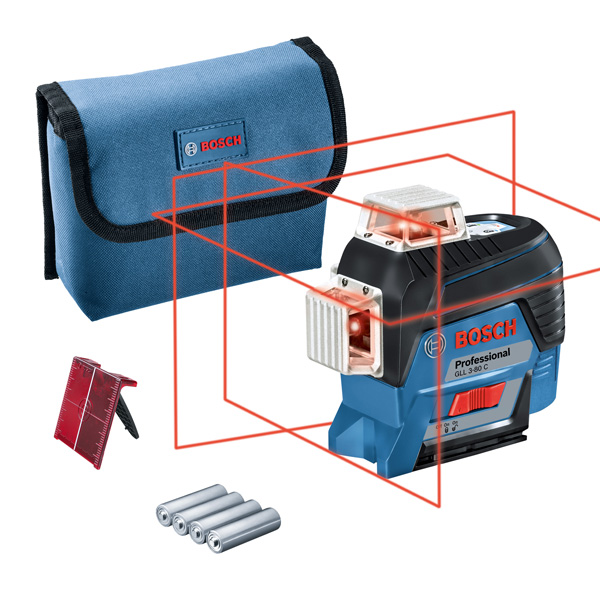 Bosch GLL 3-80 C Laser-Nivelliergerät mit Tragetasche. Produkt-Detailbild