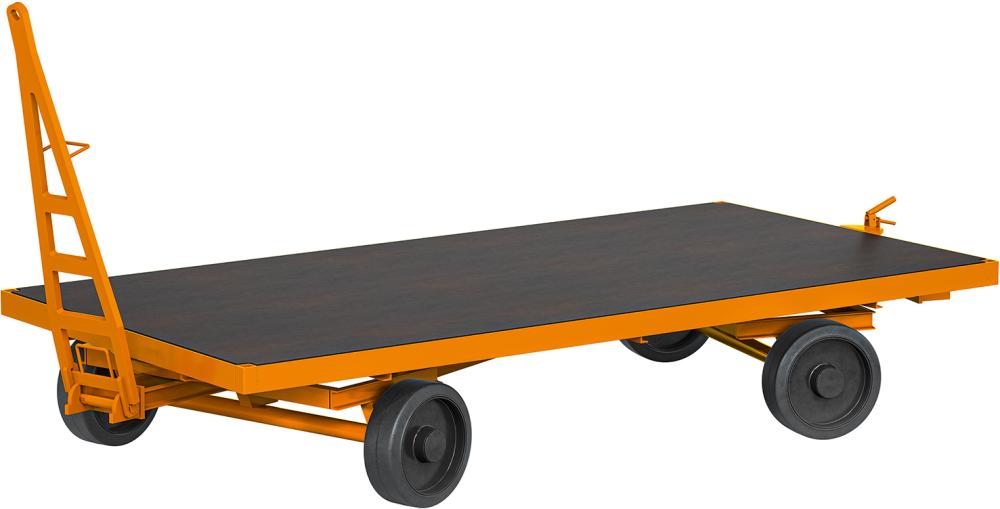 ROLLCART Schwerl.-Indust-rieanhänger 2-Achs-Drehs-chemel. 5000kg 2000x1000-mm VG-Bereif. 400x130mm