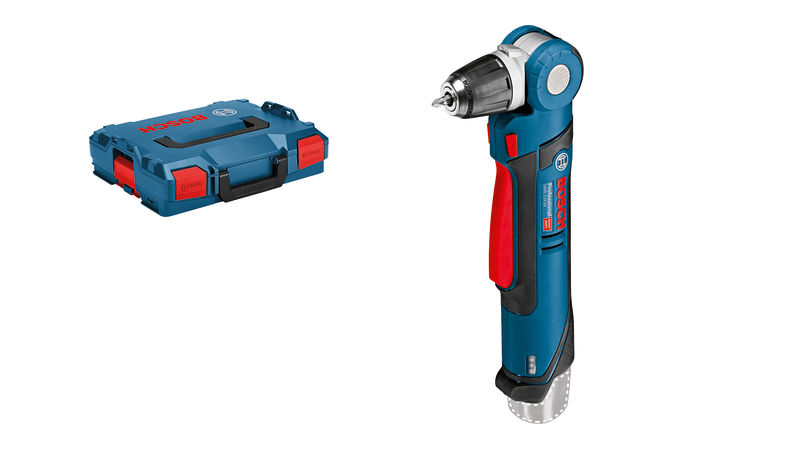 Bosch GWB 12V-10 Akku-Winkelbohrmaschine mit Koffer. Produktbild Lieferumfang