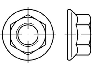 Sechskantmuttern EN 1661 8 M 10 galv. verzinkt gal Zn S normal