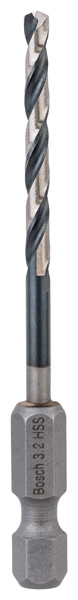 HSS Spiralbohrer mit Sechskantschaft 3,2 mm