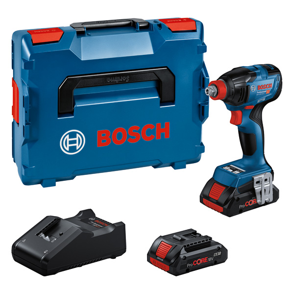 Bosch GDX 18V-210 C Schlagschrauber-Set mit Koffer. Produktbild Lieferumfang