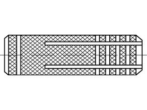 Messing-Spreizdübel ART 88910 Metalldübel gerändelt Messing M 10 /12 x 34 S normal