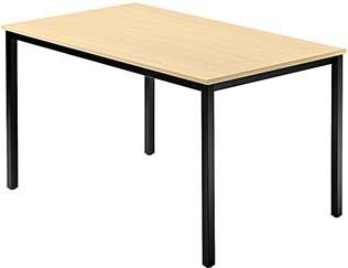 Bespr.-tisch 1200 x 800 Ahorn/schwarz