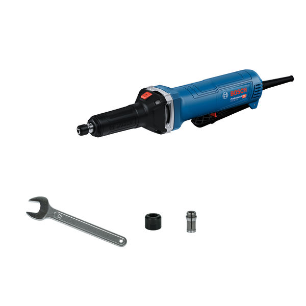 Bosch GGS 30 LPS Geradschleifer mit Zubehör. Produktbild Lieferumfang