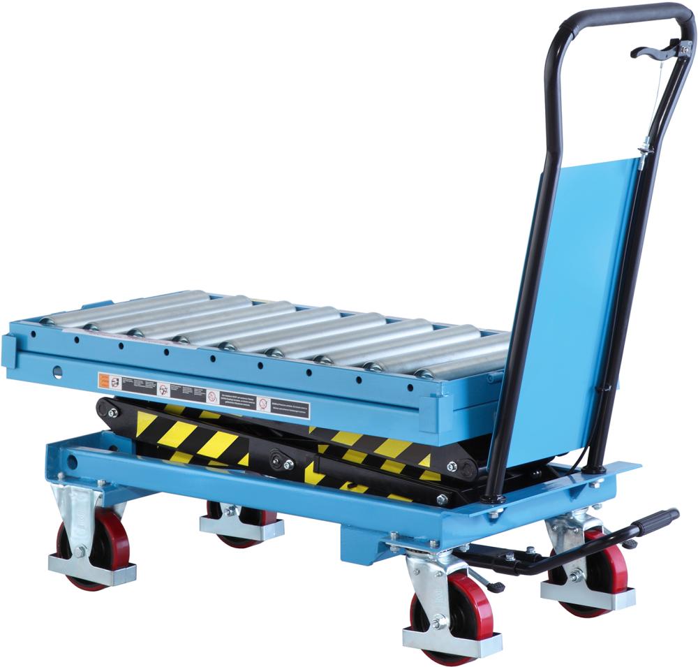 Hubtischwagen m. Rollenb.Tischmaß: 1025x535 300 kg Tragfähigkeit Hubtischwagen m. Rollenb.Tischmaß: 1025x535 300 kg Tragfähigkeit