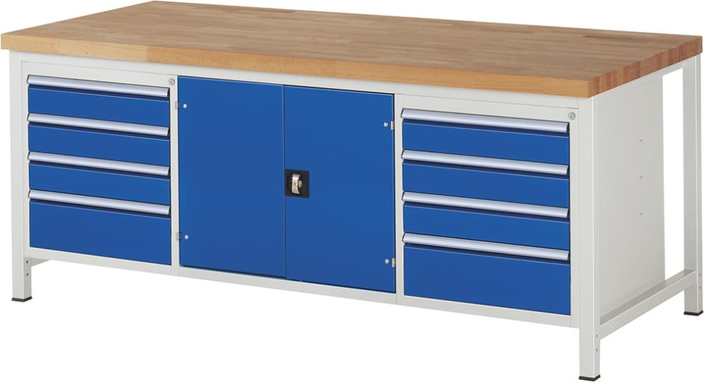 Werkbank B2000xT900 gr/bl8Sb.120+180,1Tür Werkbank B2000xT900 gr/bl8Sb.120+180,1Tür