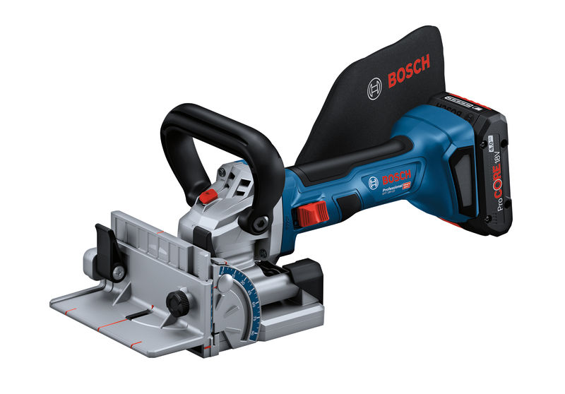 Akku-Lamellenfräse GFF 18V-22 von Bosch für präzise Holzverbindungen. Produktbild dynamisch