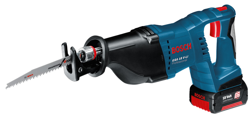 Bosch Akku-Säbelsäge GS4 18 V-LI für Holz. Produktbild dynamisch